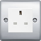 BG Nexus Metal Polished Chrome 13A Unswitched Socket NPC23W