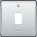 BG Nexus Metal Polished Chrome 1G Grid Plate RNPC1 Available from RS Electrical Supplies