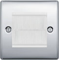 BG Nexus Metal Polished Chrome 2G Cable Brush Outlet NPCEMS2BRW Available from RS Electrical Supplies