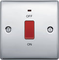 BG Nexus Metal Polished Chrome 45A Double Pole Switch NPC74 Available from RS Electrical Supplies