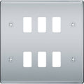 BG Nexus Metal Polished Chrome 6G Grid Plate RNPC6 Available from RS Electrical Supplies