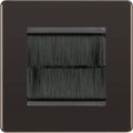 BG Nexus Screwless Black Nickel 2G Cable Brush Outlet FBNEMS2BR Available from RS Electrical Supplies