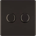 BG Nexus Screwless Black Nickel 2G Dimmer Switch FBN82 Available from RS Electrical Supplies