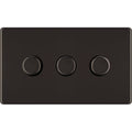 BG Nexus Screwless Black Nickel 3G Dimmer Switch FBN83 Available from RS Electrical Supplies