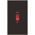 BG Nexus Screwless Black Nickel 45A Cooker Switch FBN72 Available from RS Electrical Supplies
