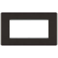 BG Nexus Screwless Black Nickel 4G Euro Plate FBNEMR4 Available from RS Electrical Supplies