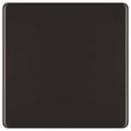 BG Nexus Screwless Black Nickel Single Blank Plate FBN94 Available from RS Electrical Supplies