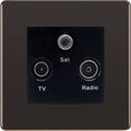 BG Nexus Screwless Black Nickel TV/FM/SAT Socket FBN67B Available from RS Electrical Supplies