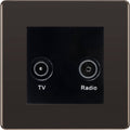 BG Nexus Screwless Black Nickel TV & FM Socket FBN66B Available from RS Electrical Supplies