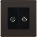 BG Nexus Screwless Black Nickel TV & Satellite Socket FBN65B Available from RS Electrical Supplies