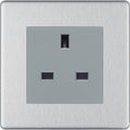 BG Nexus Screwless Brushed Steel 13A Unswitched Socket FBSUSSG Available from RS Electrical Supplies