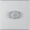 BG Nexus Screwless Brushed Steel 1G Dimmer Switch FBS81 Available from RS Electrical Supplies