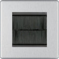 BG Nexus Screwless Brushed Steel 2G Cable Brush Outlet FBSEMS2BR Available from RS Electrical Supplies