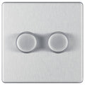 BG Nexus Screwless Brushed Steel 2G Dimmer Switch FBS82 Available from RS Electrical Supplies