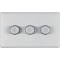 BG Nexus Screwless Brushed Steel 3G Dimmer Switch FBS83 Available from RS Electrical Supplies