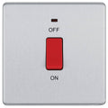 BG Nexus Screwless Brushed Steel 45A Cooker Switch FBS74 Available from RS Electrical Supplies