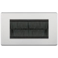 BG Nexus Screwless Brushed Steel 4G Cable Brush Outlet FBSEMR4BR Available from RS Electrical Supplies