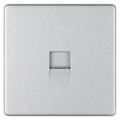 BG Nexus Screwless Brushed Steel Secondary Telephone Socket FBSBTS1 Available from RS Electrical Supplies
