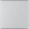 BG Nexus Screwless Brushed Steel Single Blank Plate FBS94 Available from RS Electrical Supplies