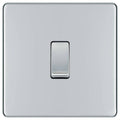 BG Nexus Screwless Polished Chrome 1G 2W Light Switch FPC12 Available from RS Electrical Supplies