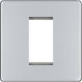 BG Nexus Screwless Polished Chrome 1G Euro Plate FPCEMS1 Available from RS Electrical Supplies