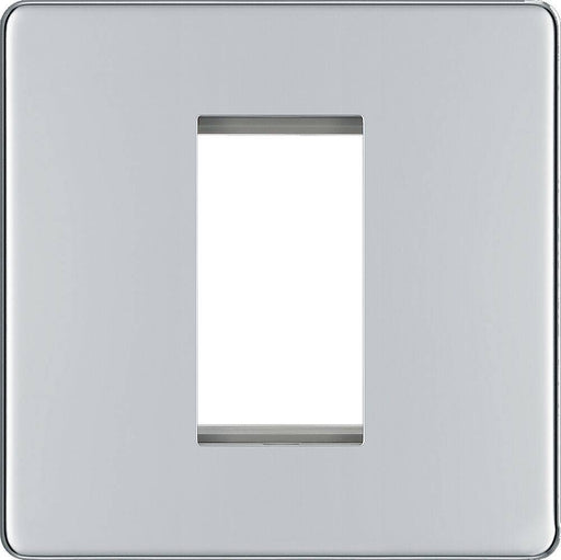 BG Nexus Screwless Polished Chrome 1G Euro Plate FPCEMS1 Available from RS Electrical Supplies