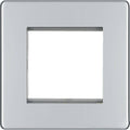 BG Nexus Screwless Polished Chrome 2G Euro Plate FPCEMS2 Available from RS Electrical Supplies