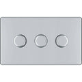 BG Nexus Screwless Polished Chrome 3G Dimmer Switch FPC83 Available from RS Electrical Supplies