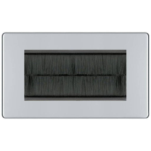 BG Nexus Screwless Polished Chrome 4G Cable Brush Outlet FPCEMR4BR Available from RS Electrical Supplies
