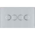 BG Nexus Screwless Polished Chrome 4G Dimmer Switch FPC84 Available from RS Electrical Supplies