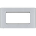 BG Nexus Screwless Polished Chrome 4G Euro Plate FPCEMR4 Available from RS Electrical Supplies