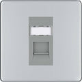 BG Nexus Screwless Polished Chrome RJ45 Cat5E Data Outlet FPCRJ451G Available from RS Electrical Supplies
