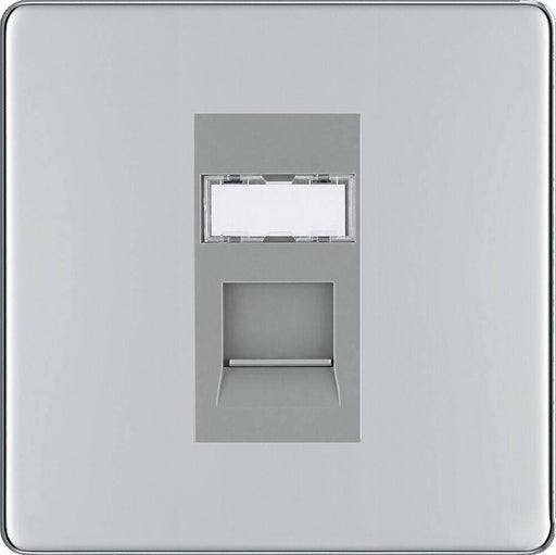 BG Nexus Screwless Polished Chrome RJ45 Cat5E Data Outlet FPCRJ451G Available from RS Electrical Supplies
