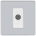 BG Nexus Screwless Polished Chrome Satellite Socket FPC64W Available from RS Electrical Supplies