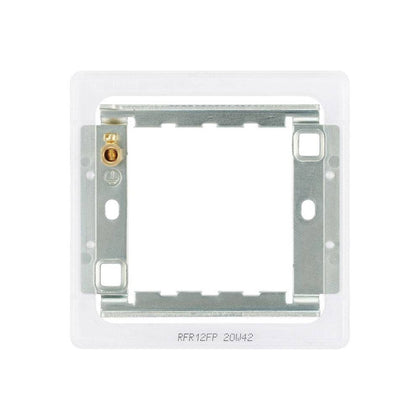 BG Screwless Flat Plate 1-2 Gang Grid Frame RFR12FP