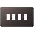 BG Screwless Flat Plate Black Nickel Grid Plate RFBN4 Available from RS Electrical Supplies