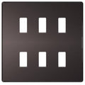 BG Screwless Flat Plate Black Nickel Grid Plate RFBN6 Available from RS Electrical Supplies