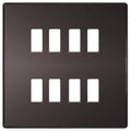 BG Screwless Flat Plate Black Nickel Grid Plate RFBN8 Available from RS Electrical Supplies