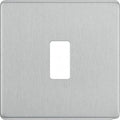 BG Screwless Flat Plate Brushed Steel Grid Plate RFBS1 Available from RS Electrical Supplies