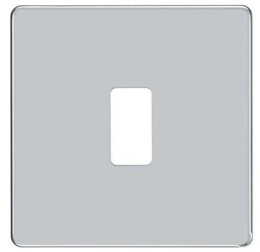 BG Screwless Flat Plate Polished Chrome Grid Plate RFPC1 Available from RS Electrical Supplies