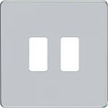 BG Screwless Flat Plate Polished Chrome Grid Plate RFPC2 Available from RS Electrical Supplies