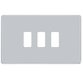 BG Screwless Flat Plate Polished Chrome Grid Plate RFPC3 Available from RS Electrical Supplies