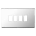 BG Screwless Flat Plate Polished Chrome Grid Plate RFPC4 Available from RS Electrical Supplies