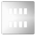 BG Screwless Flat Plate Polished Chrome Grid Plate RFPC8 Available from RS Electrical Supplies