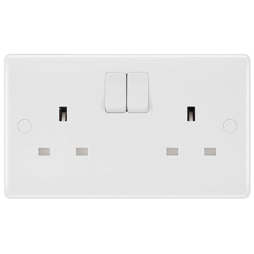 BG White Moulded 13A Double Socket 822DP