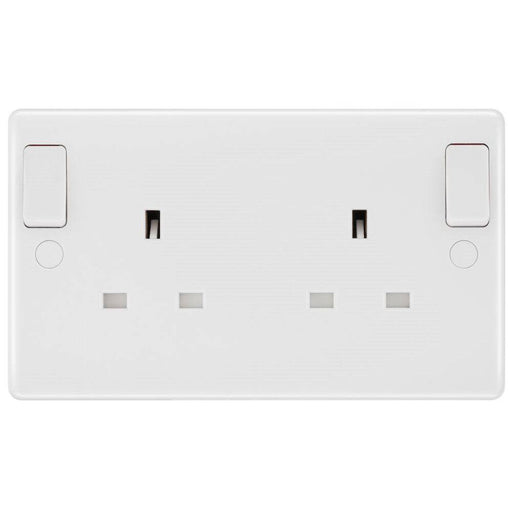 BG White Moulded 13A Double Socket 822DPOB Available from RS Electrical Supplies