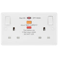 BG White Moulded 13A Double Socket with RCD 822RCD Available from RS Electrical Supplies