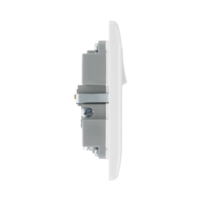 BG White Moulded 13A single type A+C USB socket