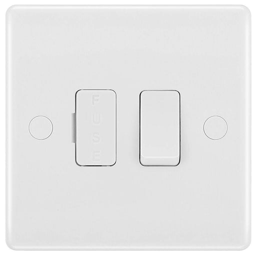 BG White Moulded 13A Switched Spur with Flex 851 Available from RS Electrical Supplies