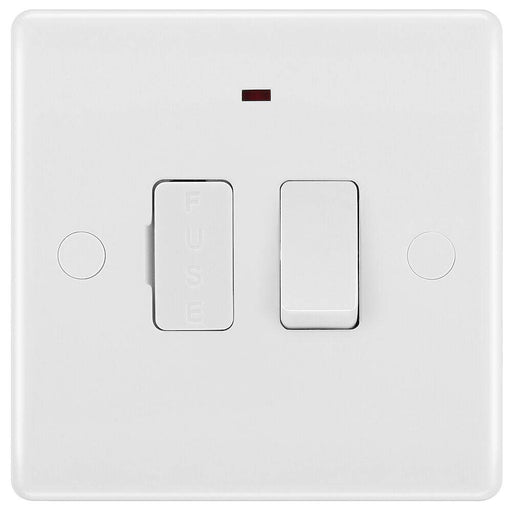 BG White Moulded 13A Switched Spur with Neon and Flex 853 Available from RS Electrical Supplies